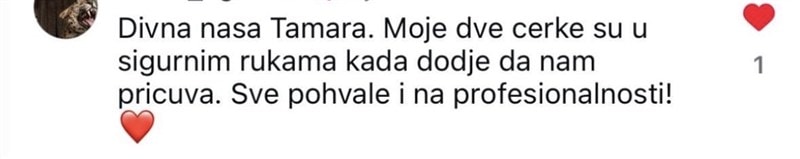 Utisak roditelja — Tamara Š.